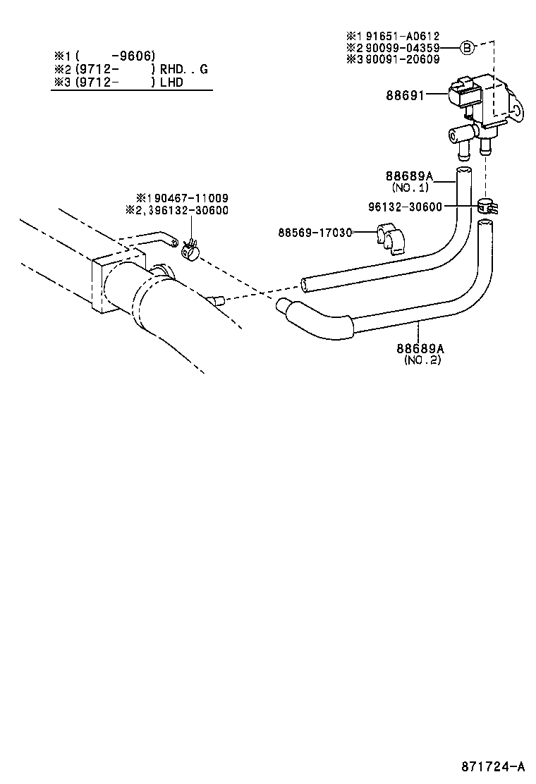 17341-74580 HOSE, COOLER VACUUM NO.1 product image