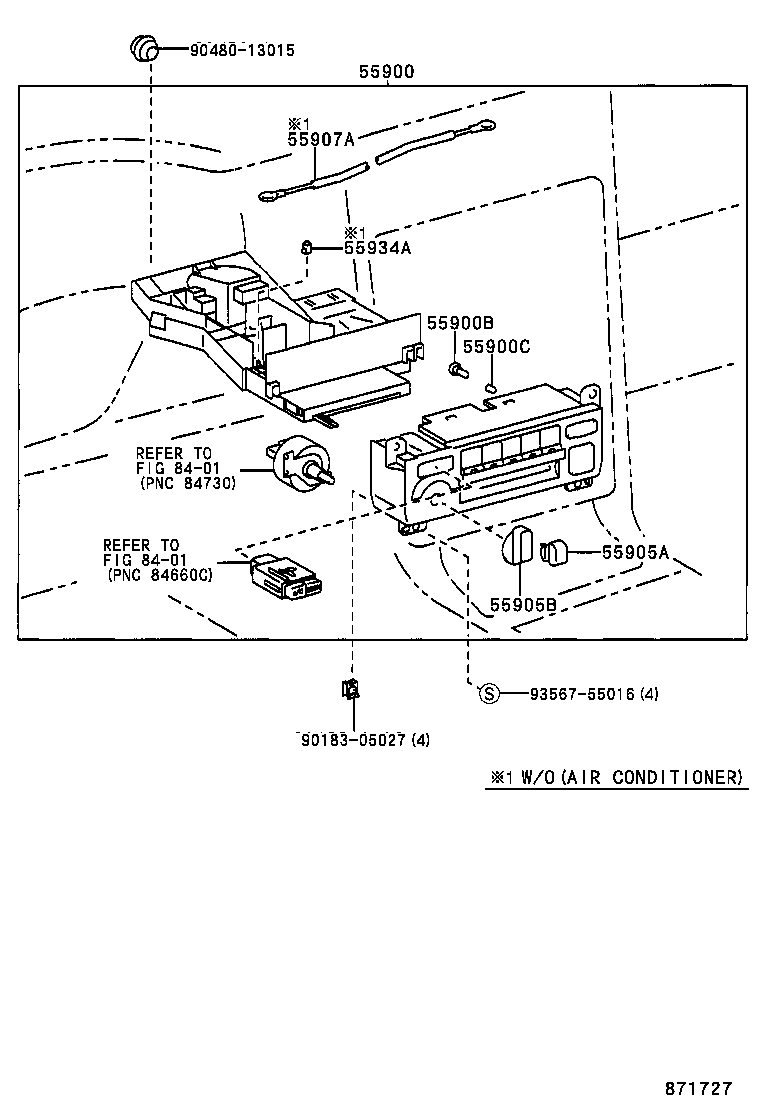 55900-17090 CONTROL ASSY, AIR CONDITIONER product image