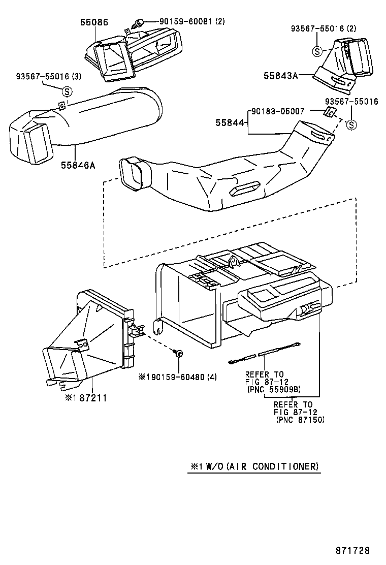 55900-17090 CONTROL ASSY, AIR CONDITIONER product image