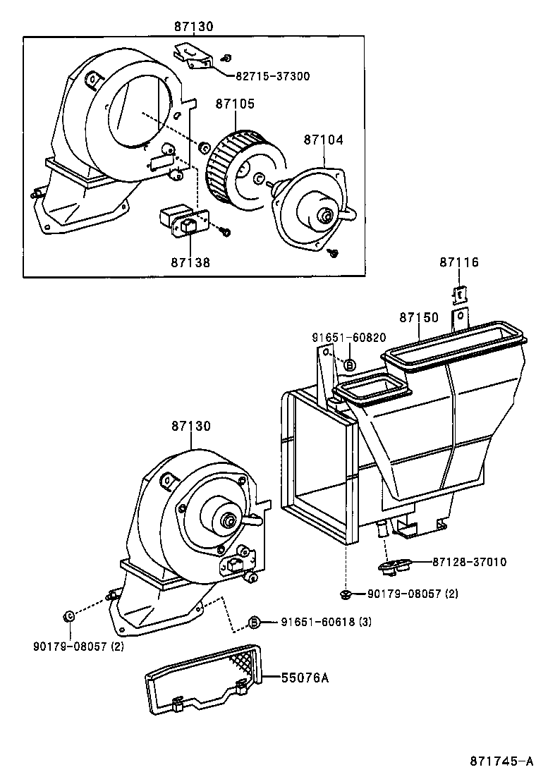 87150-37130 RADIATOR ASSY, HEATER product image