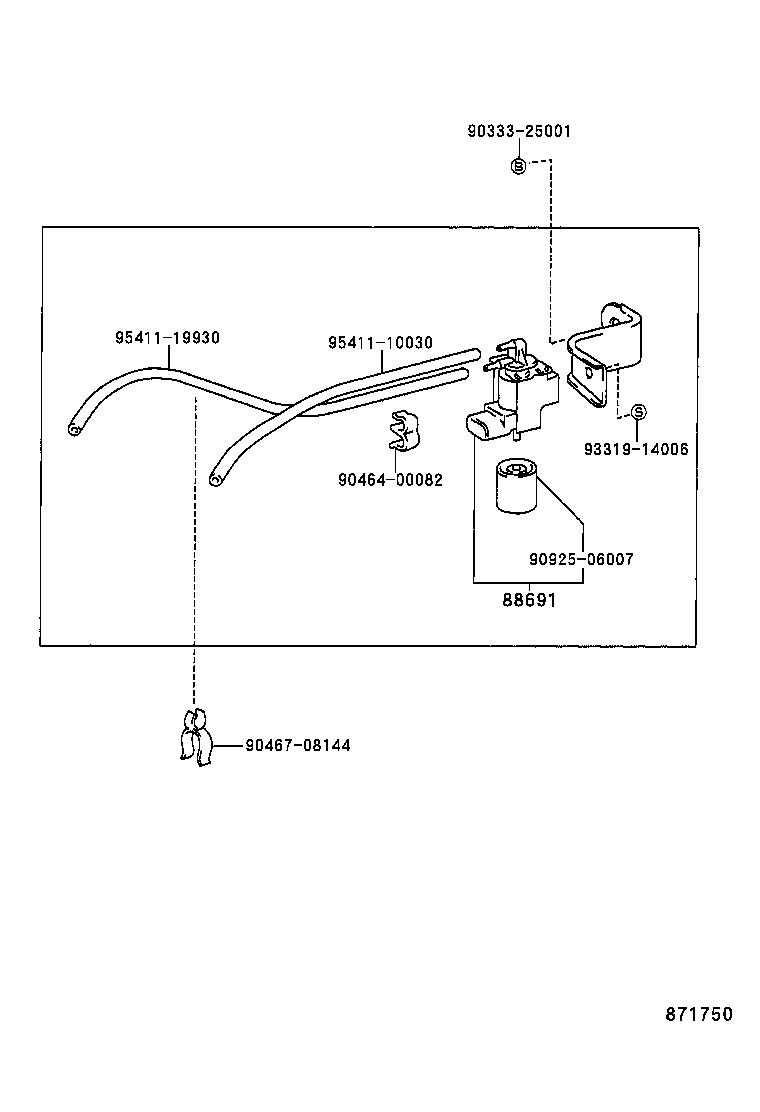 17347-11030 HOSE, VACUUM (FOR IDLE UP DEVICE), NO.1 product image