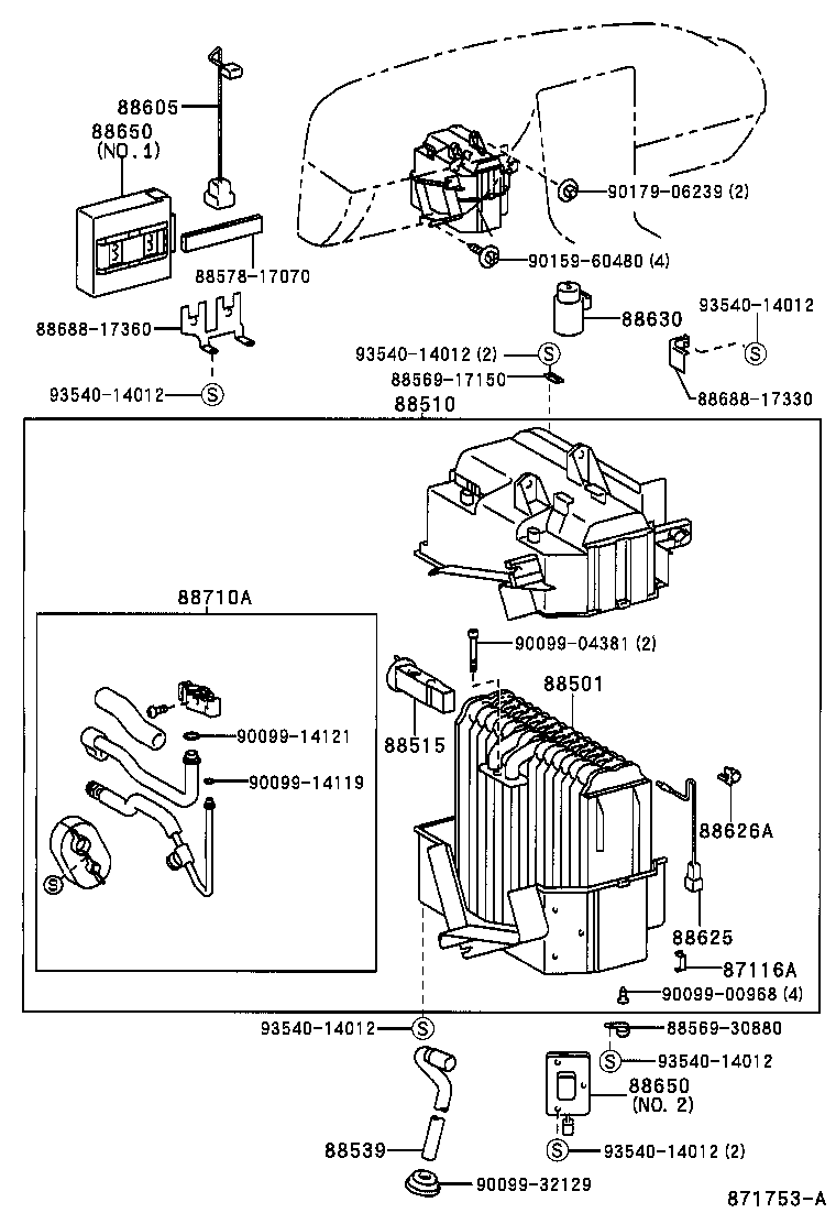88605-17291 HARNESS SUB-ASSY, COOLER WIRING, NO.1 product image