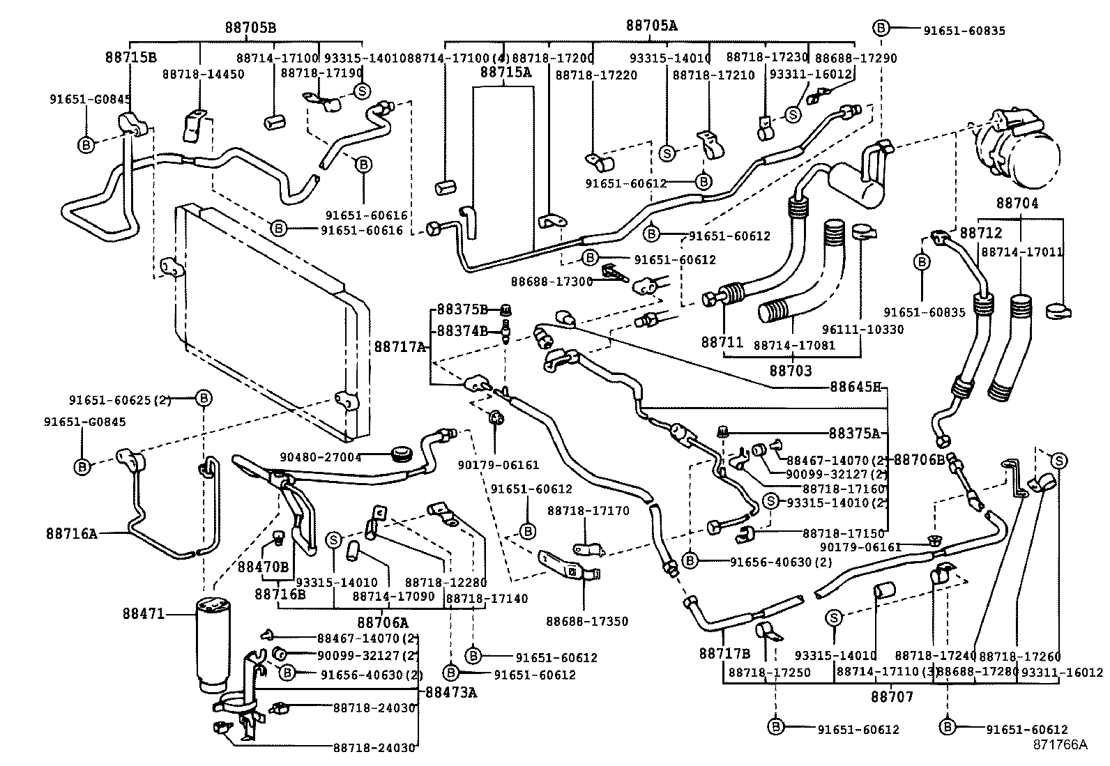 88460-17090 CONDENSER ASSY, COOLER product image