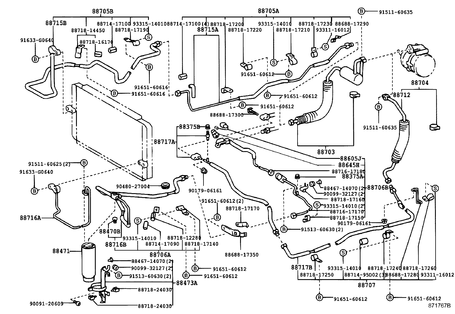 88460-17090 CONDENSER ASSY, COOLER product image