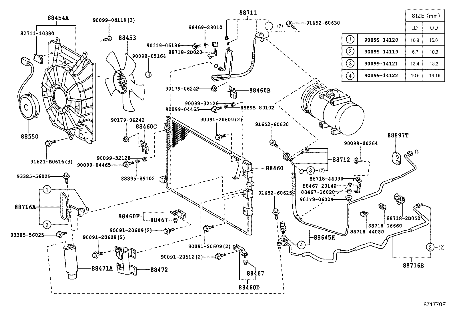 88460-44320 CONDENSER ASSY, COOLER product image