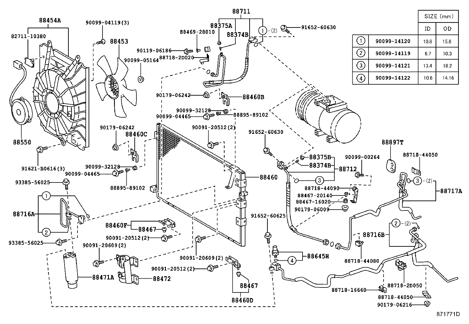 88460-44320 CONDENSER ASSY, COOLER product image