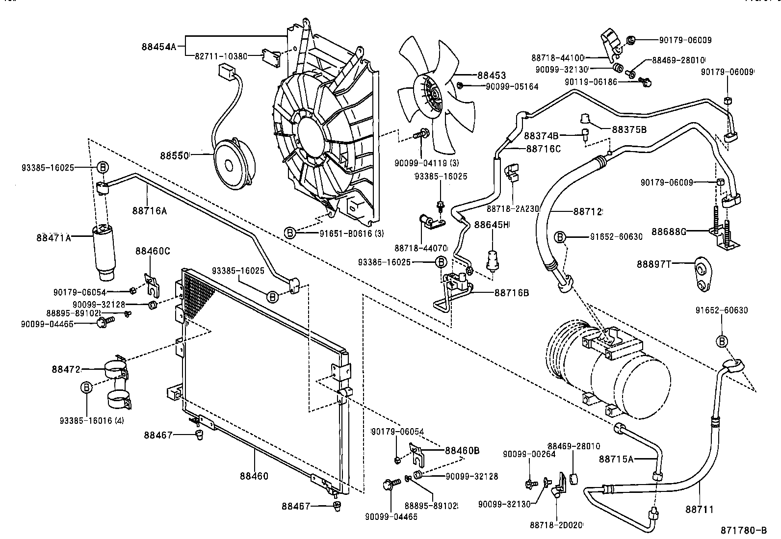 16361-64090 FAN, COOLING (FOR CONDENSER) product image