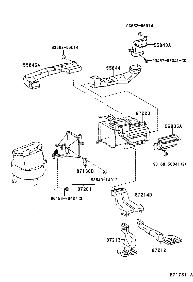 55900-10390 CONTROL ASSY, AIR CONDITIONER product image