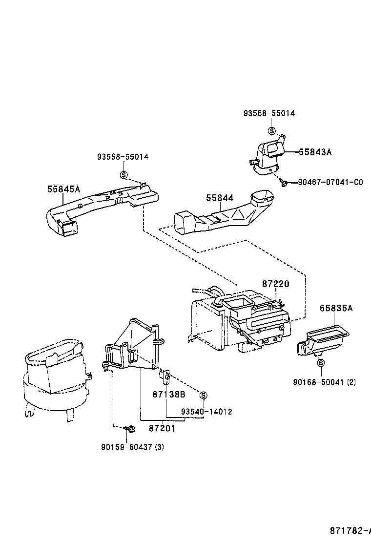 55910-16320 CONTROL ASSY, HEATER OR BOOST VENTILATOR product image