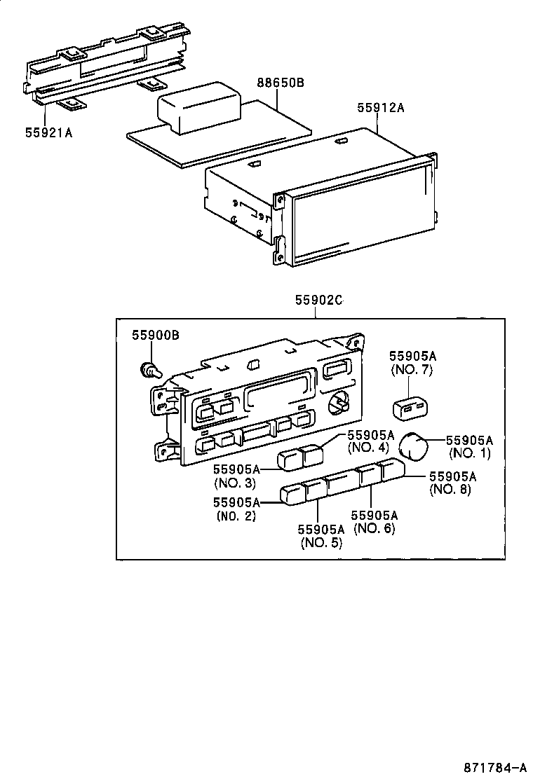 55902-21010 PANEL SUB-ASSY, AIR CONDITIONER product image
