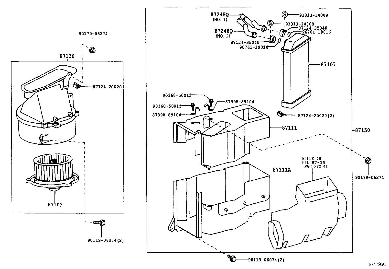 87103-35010 MOTOR SUB-ASSY, HEATER BLOWER, W/FAN product image