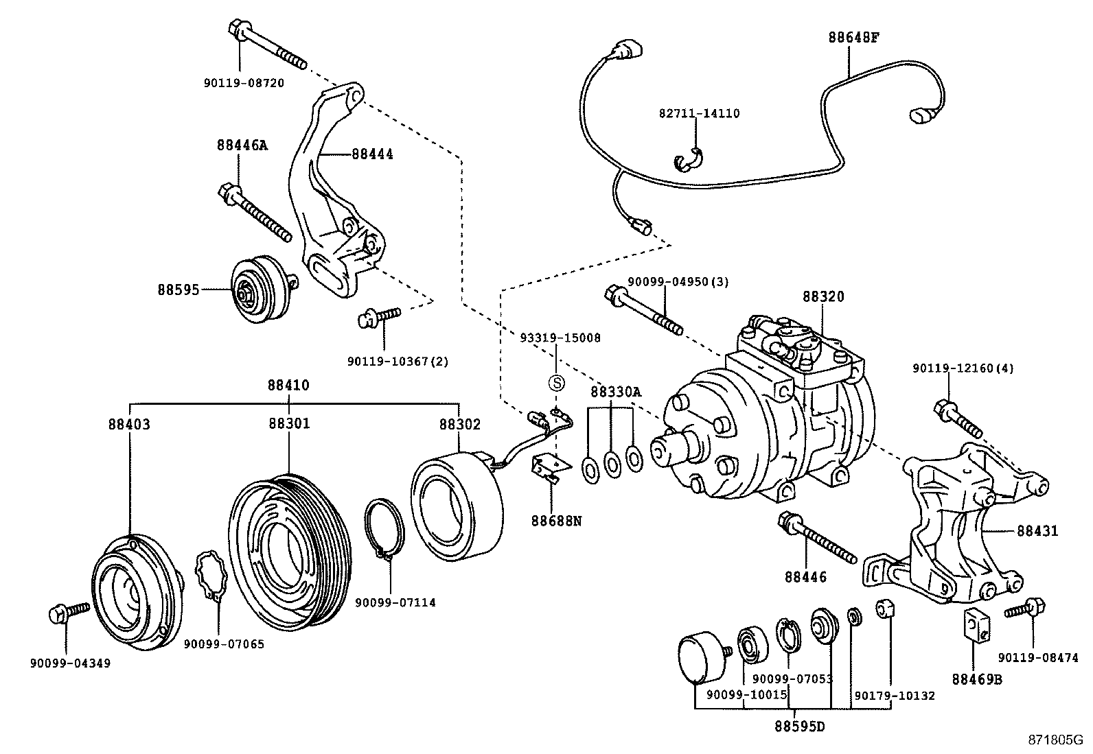 88440-35090 PULLEY ASSY, IDLE product image