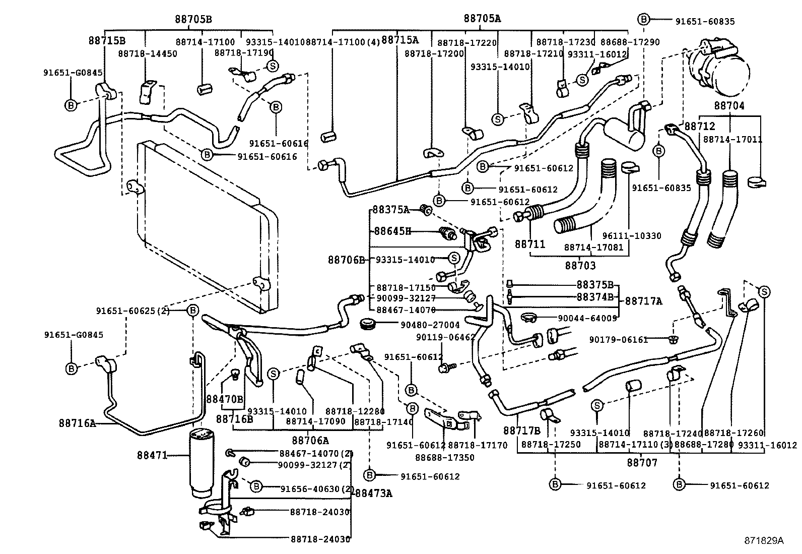 88460-17090 CONDENSER ASSY, COOLER product image