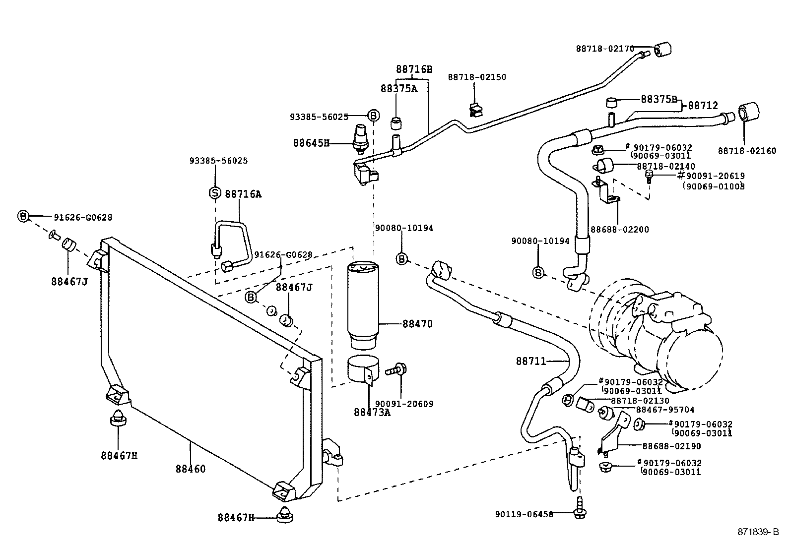 Toyota 88471-02030 RECEIVER & DRYER ASSY, COOLER