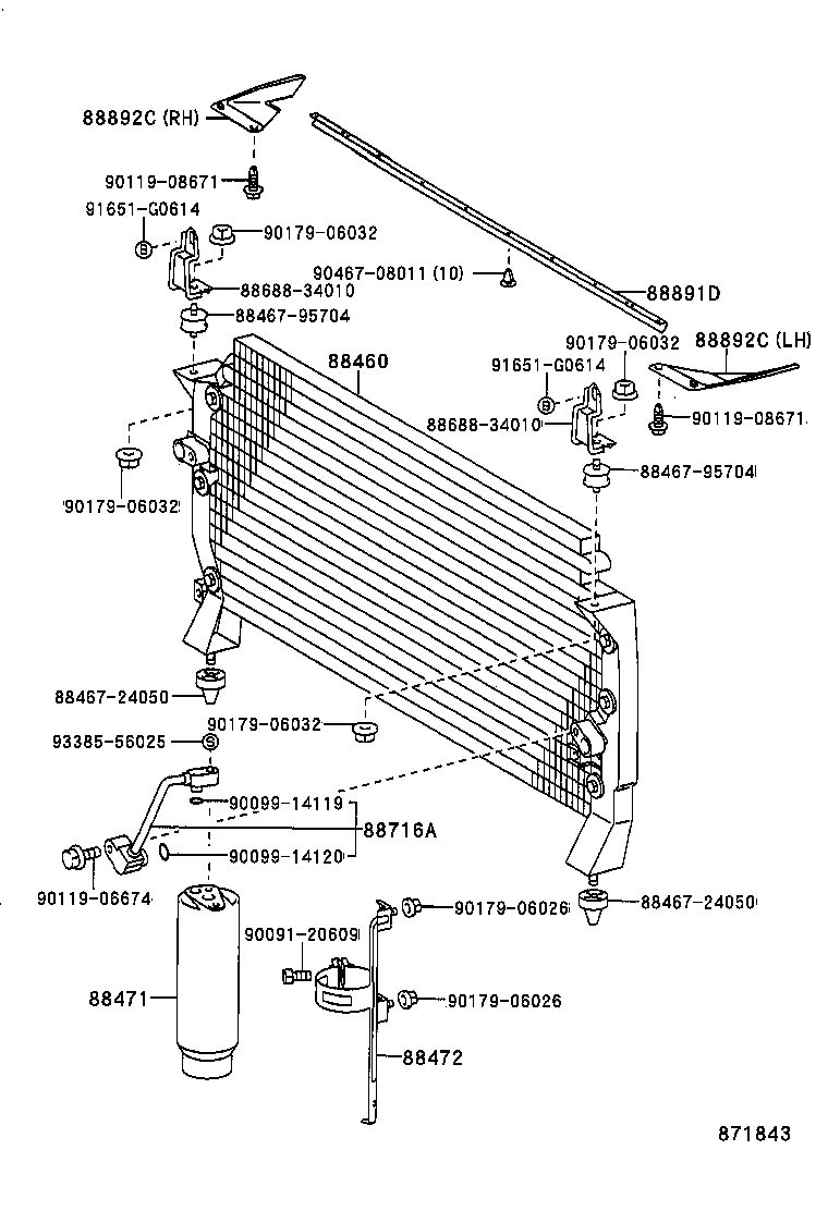 88720-34040 HOSE, COOLER REFRIGERANT DISCHARGE, NO.1 product image