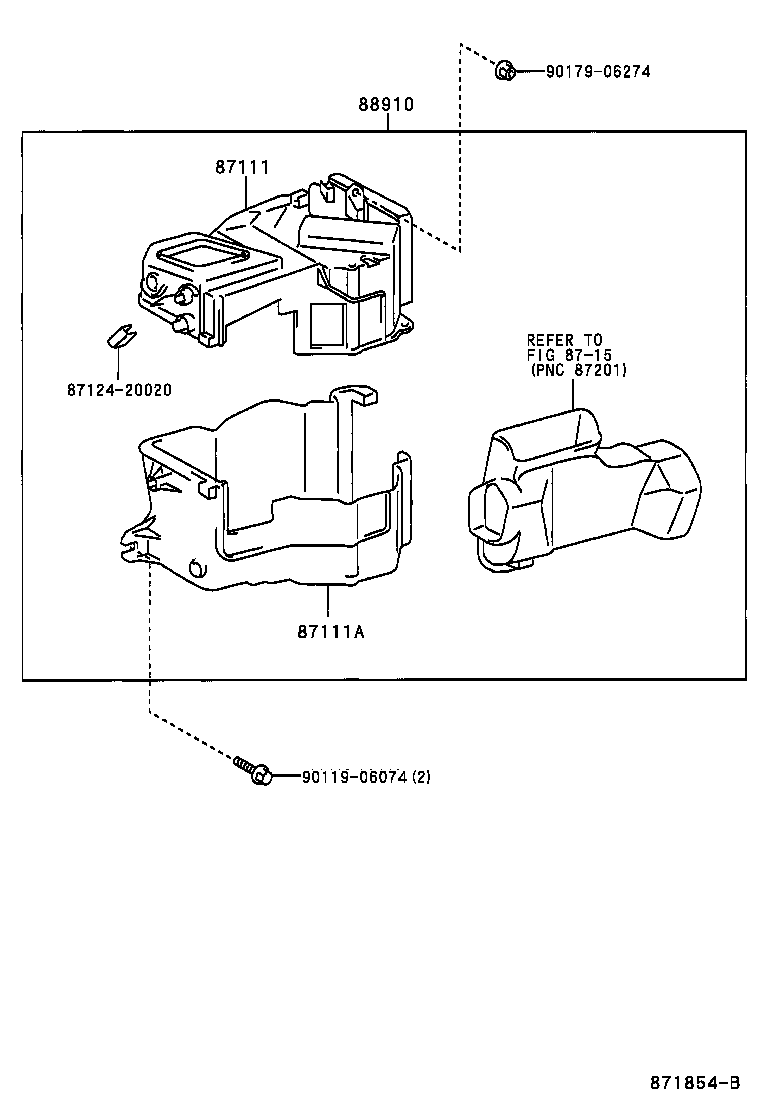 87111-35290 CASE, HEATER product image
