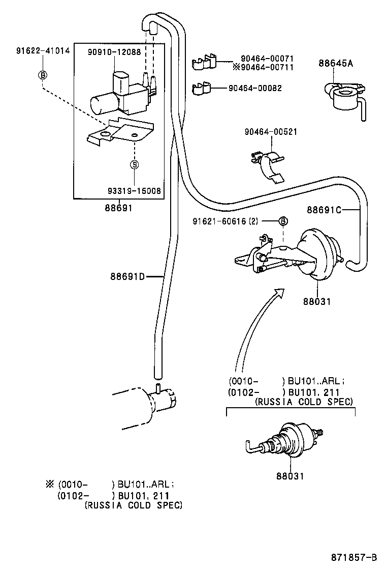 88031-36070 ACTUATOR SET, IDLE-UP product image