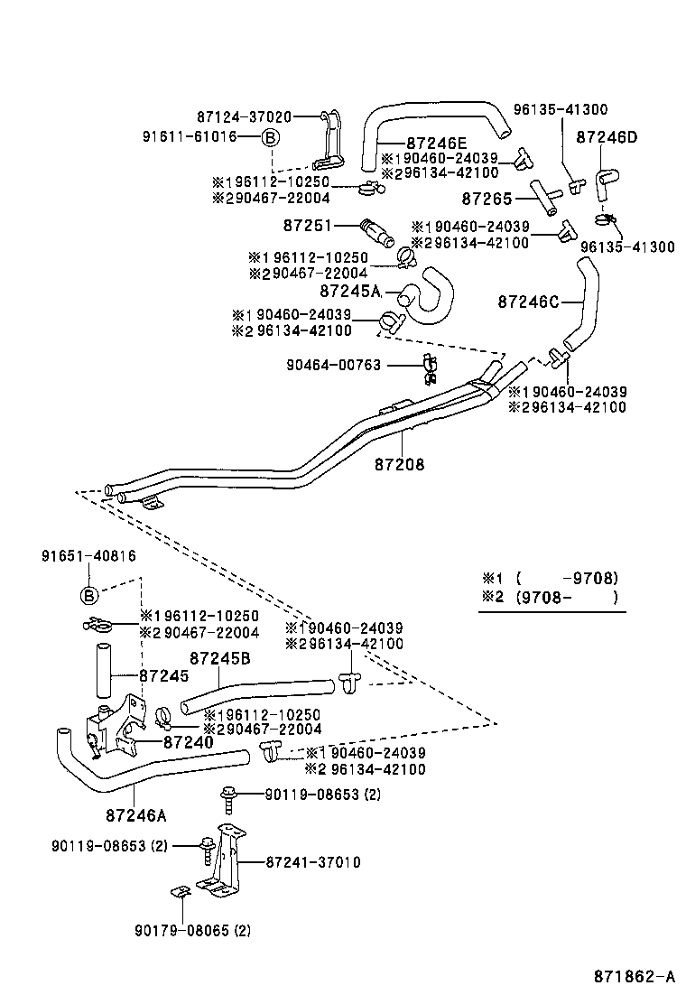 87248-89135 JOINT OR UNION, FRONT HEATER HOSE THROUGH OR INLET VALVE product image