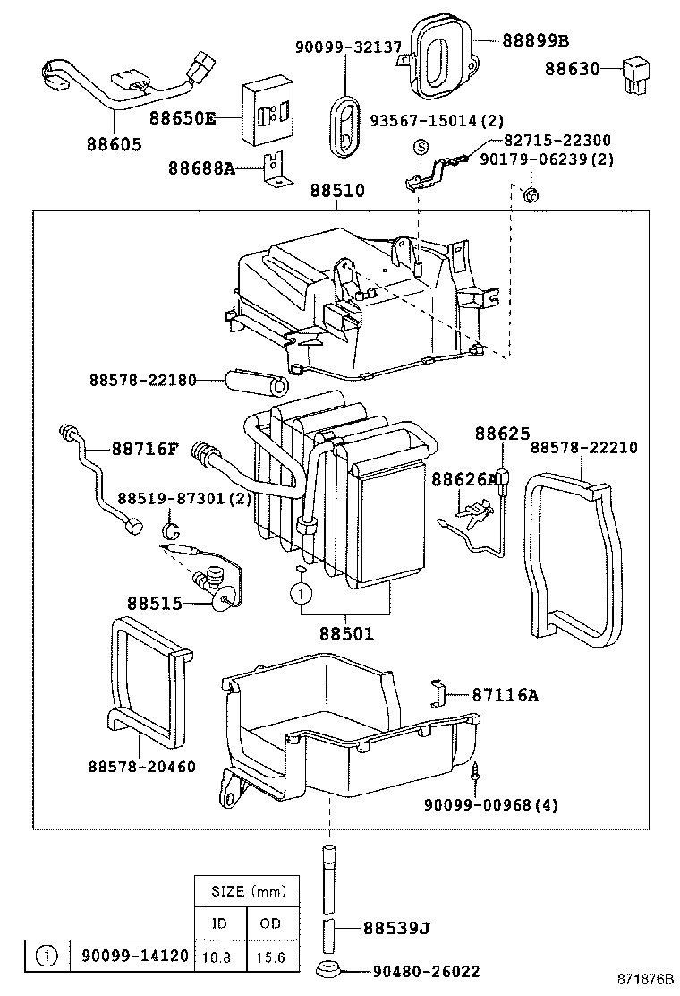 88502-43030 CASE SUB-ASSY, COOLING UNIT product image