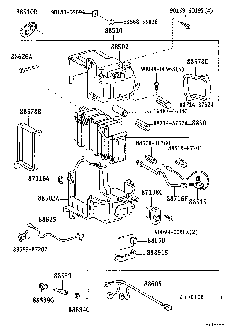 88605-35360 HARNESS SUB-ASSY, COOLER WIRING, NO.1 product image
