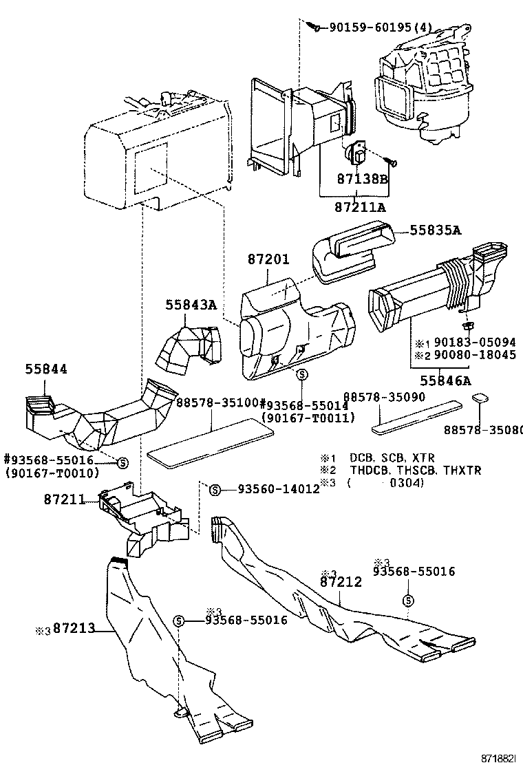 55835-04050 DUCT, HEATER TO REGISTER, CENTER product image