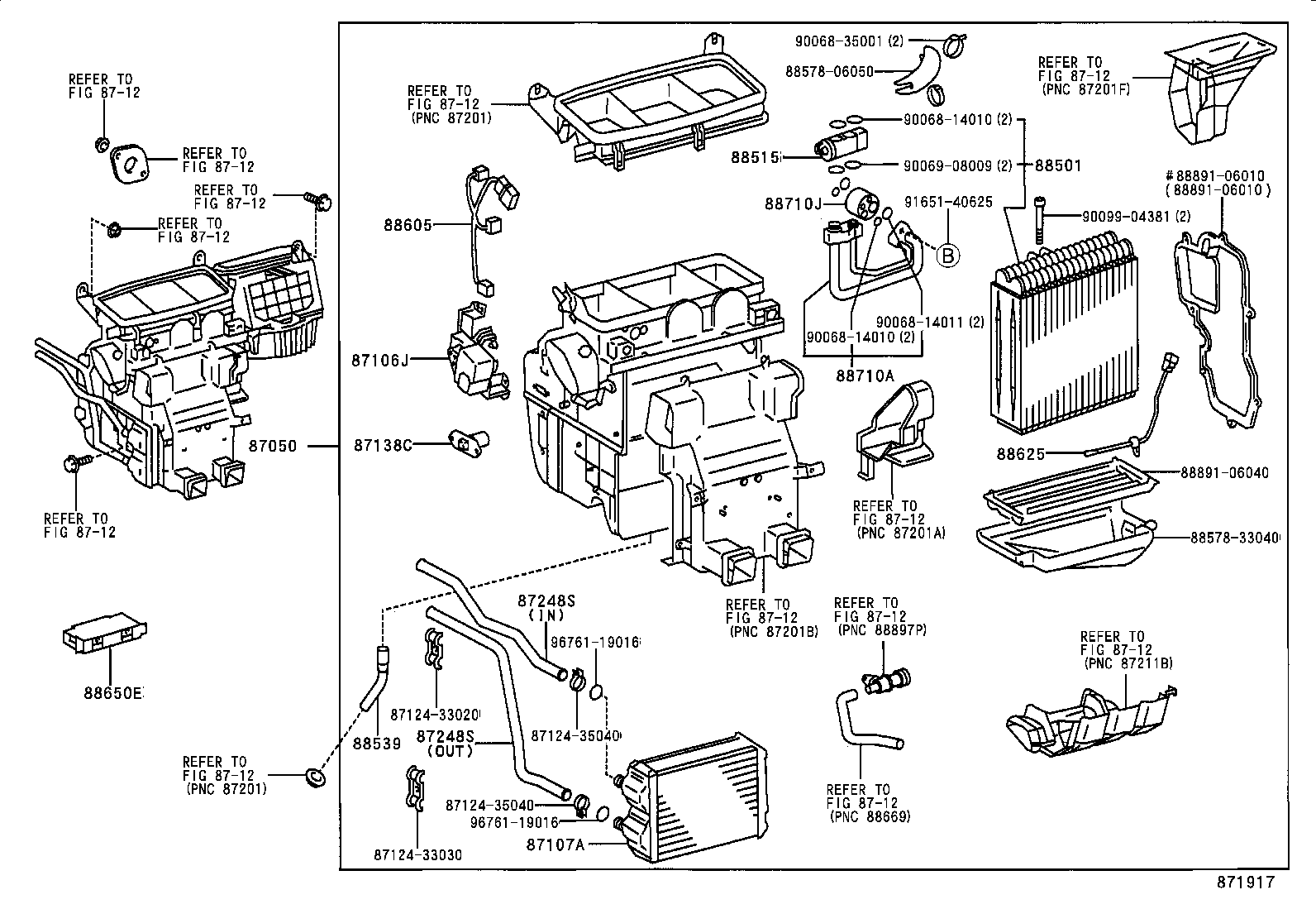 87156-07020 PIPE, FRONT HEATER RADIATOR WATER product image