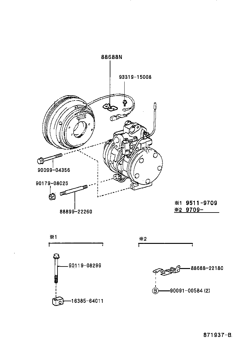 Toyota 88320-42011 COMPRESSOR ASSY, COOLER