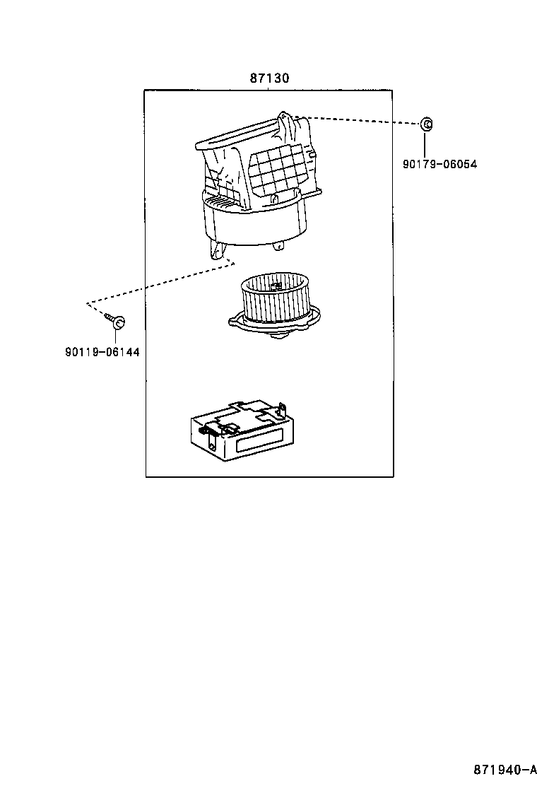 Toyota 87130-42031 BLOWER ASSY, HEATER, FRONT