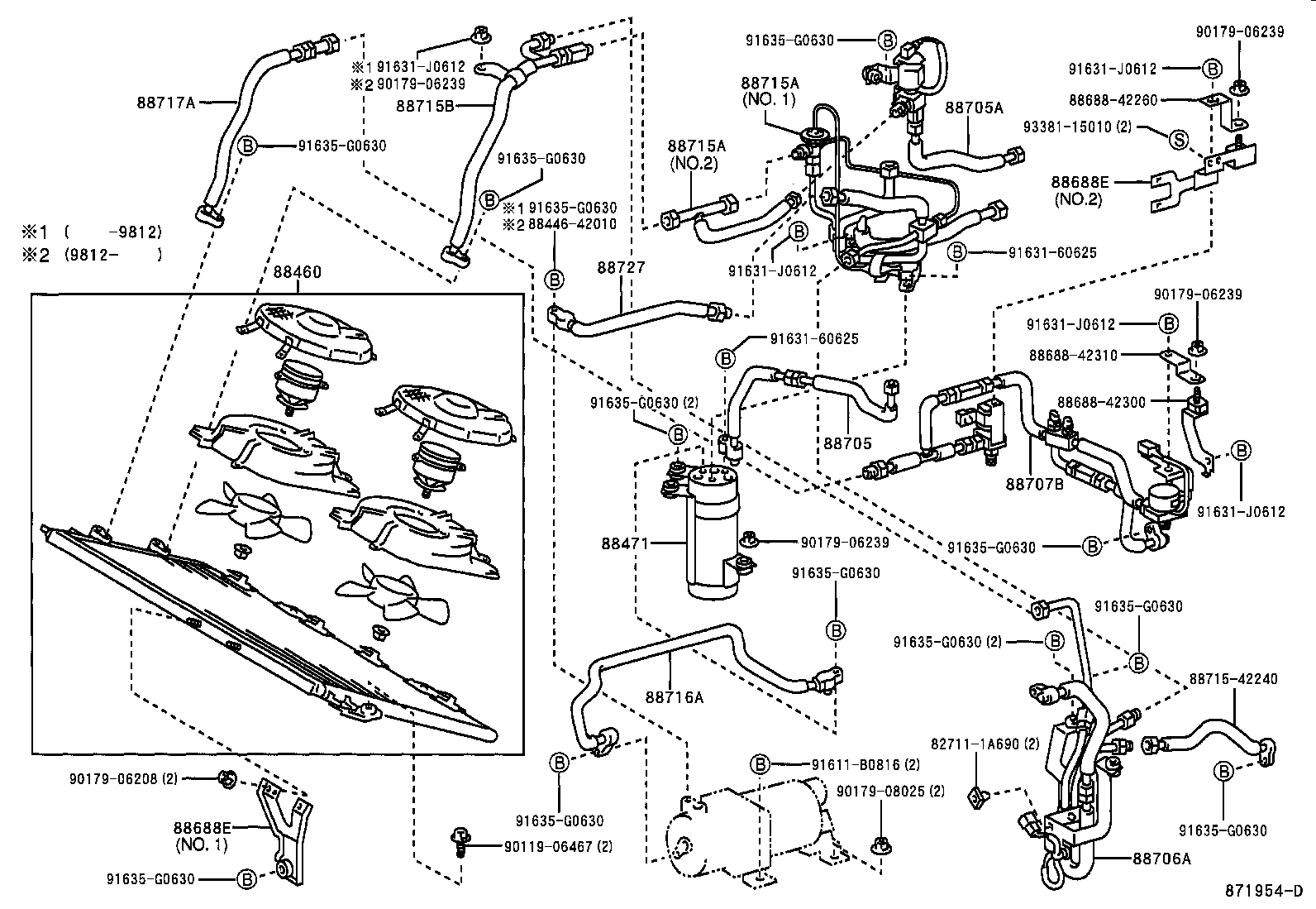 Toyota 88460-42040 CONDENSER ASSY, COOLER
