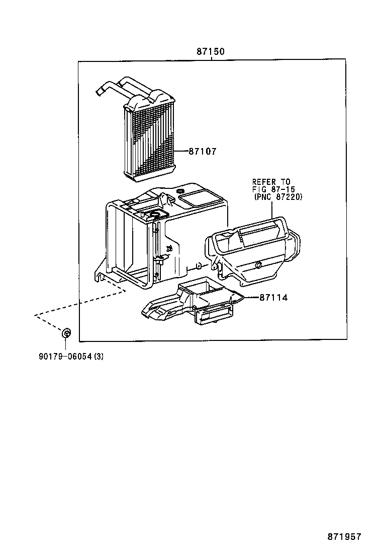 87150-42010 RADIATOR ASSY, HEATER product image