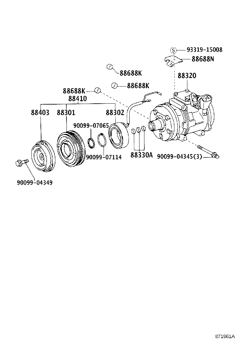 88320-21070 COMPRESSOR ASSY, COOLER product image