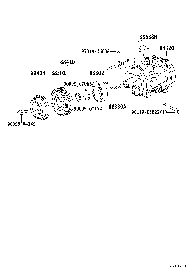 88320-21070 COMPRESSOR ASSY, COOLER product image