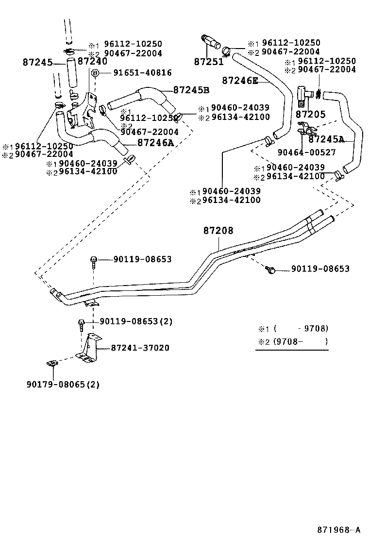 87248-89135 JOINT OR UNION, FRONT HEATER HOSE THROUGH OR INLET VALVE product image