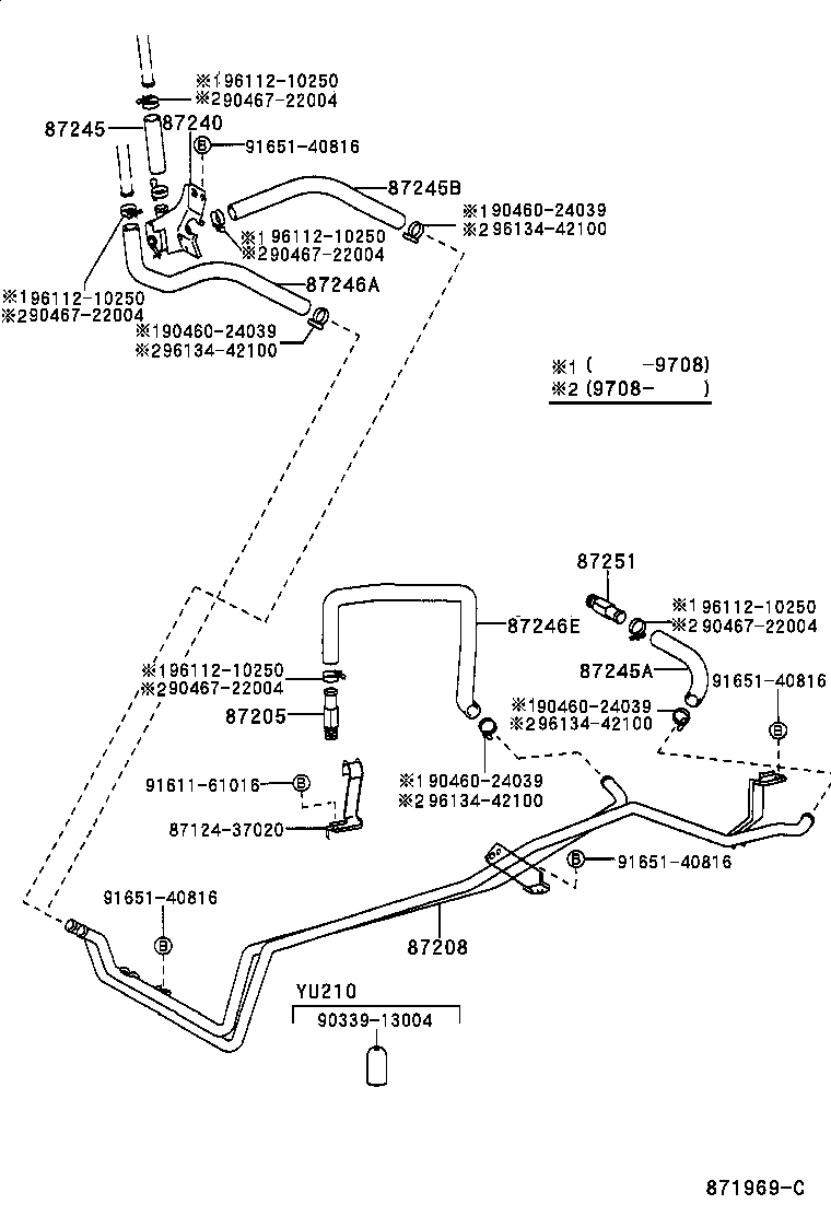87245-37460 HOSE, HEATER WATER, OUTLET A product image
