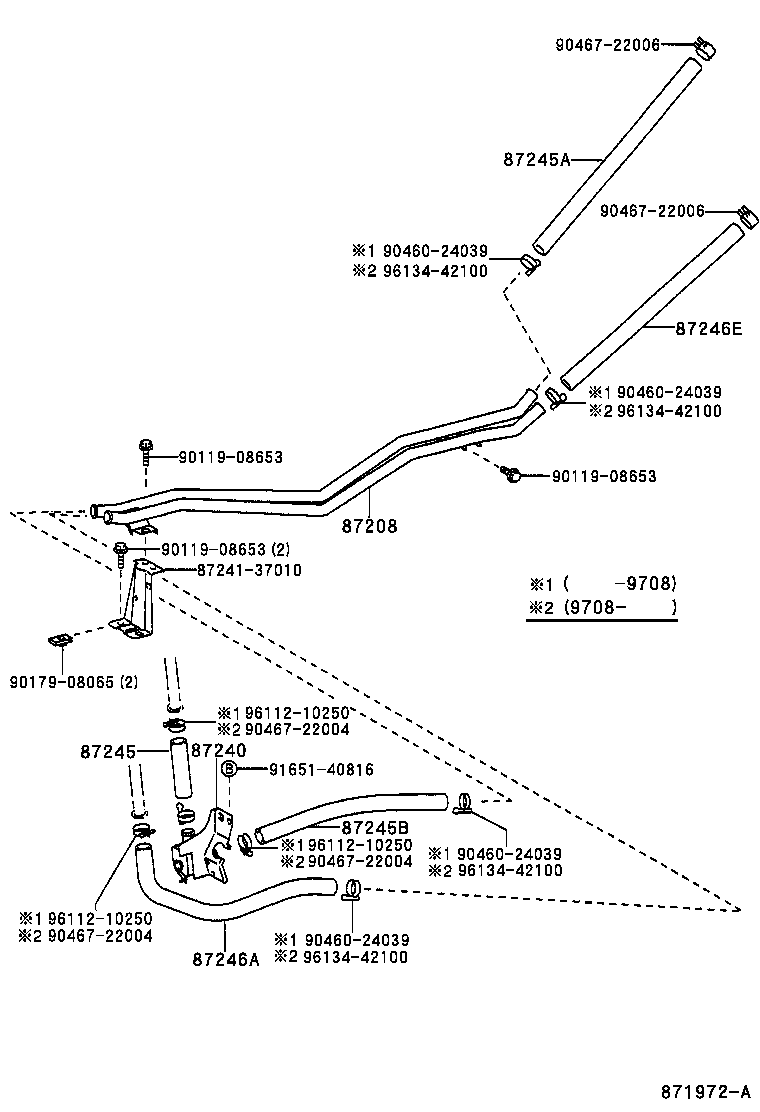 87248-89135 JOINT OR UNION, FRONT HEATER HOSE THROUGH OR INLET VALVE product image