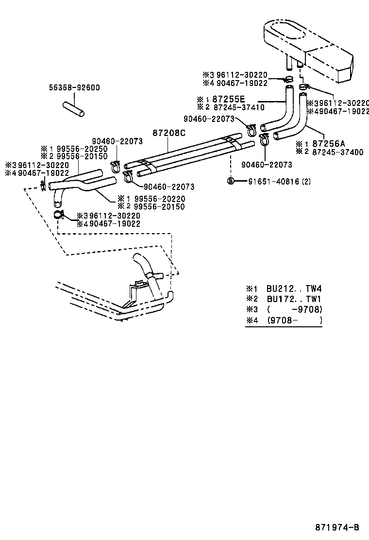 87248-89135 JOINT OR UNION, FRONT HEATER HOSE THROUGH OR INLET VALVE product image