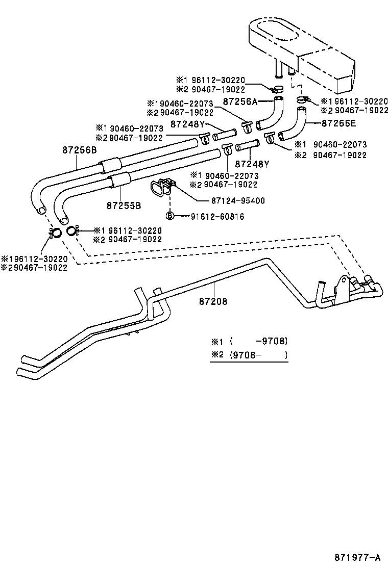 87245-37460 HOSE, HEATER WATER, OUTLET A product image