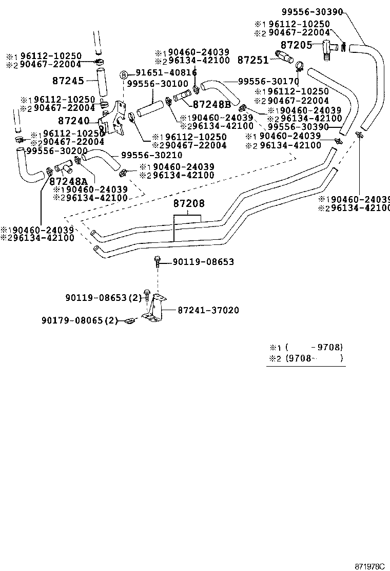 87248-89135 JOINT OR UNION, FRONT HEATER HOSE THROUGH OR INLET VALVE product image