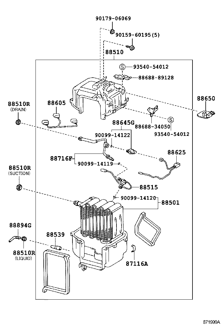 Toyota 88510-34030 UNIT ASSY, COOLER