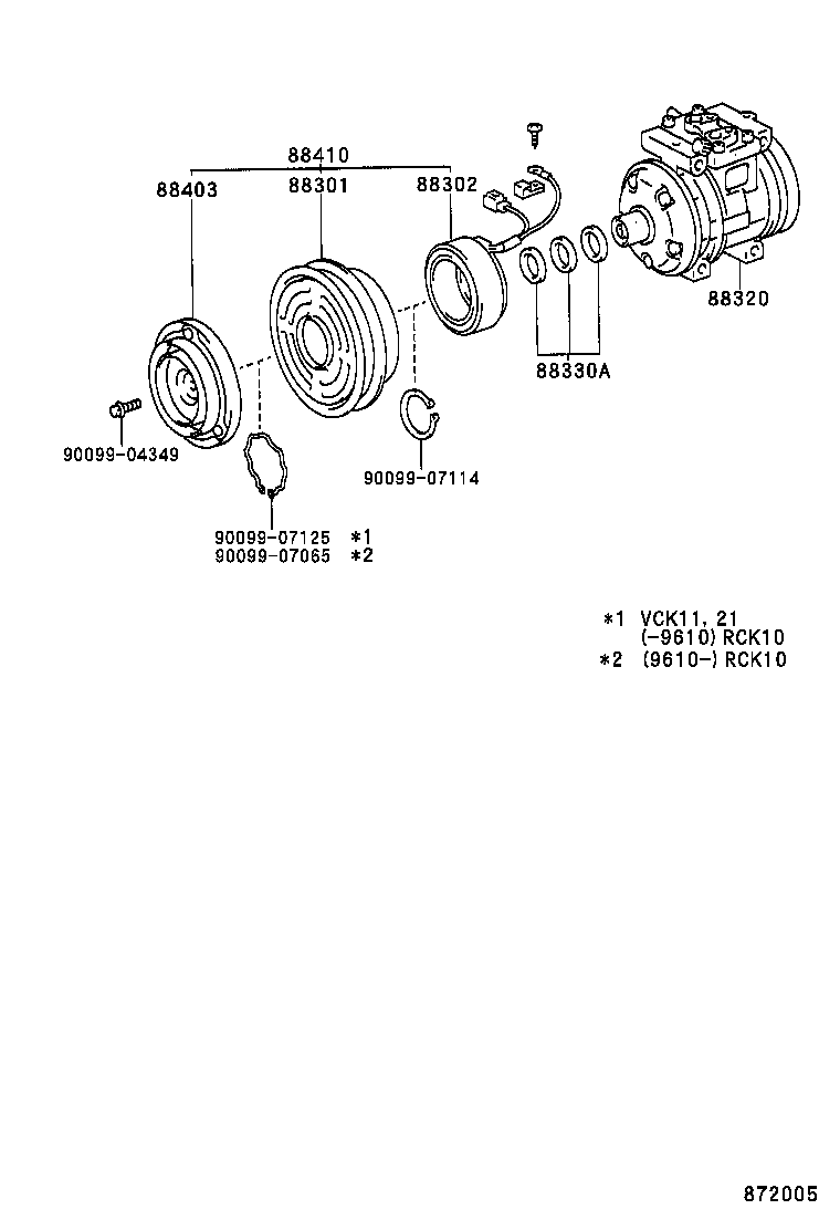 Toyota 88440-20160 PULLEY ASSY, IDLE