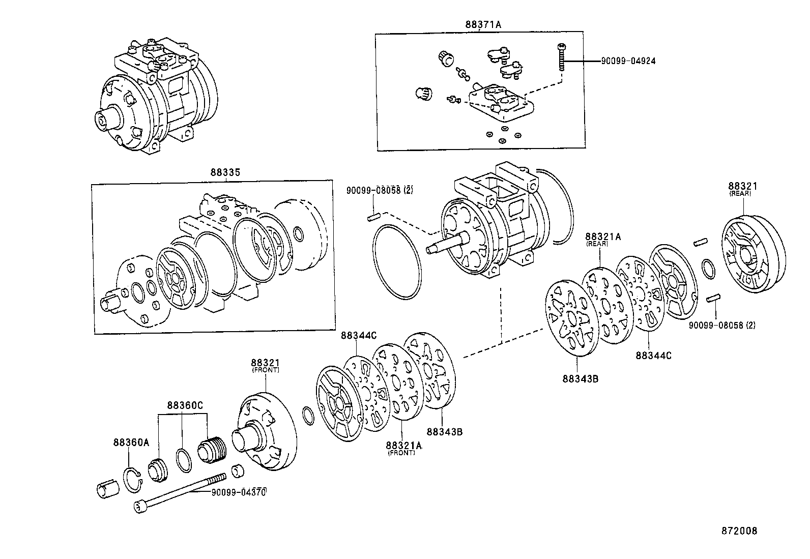 88431-34010 BRACKET, COMPRESSOR MOUNTING, NO.1 product image