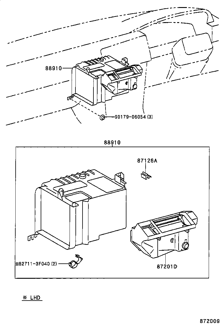 55907-12440 CABLE SUB-ASSY, WATER VALVE CONTROL product image