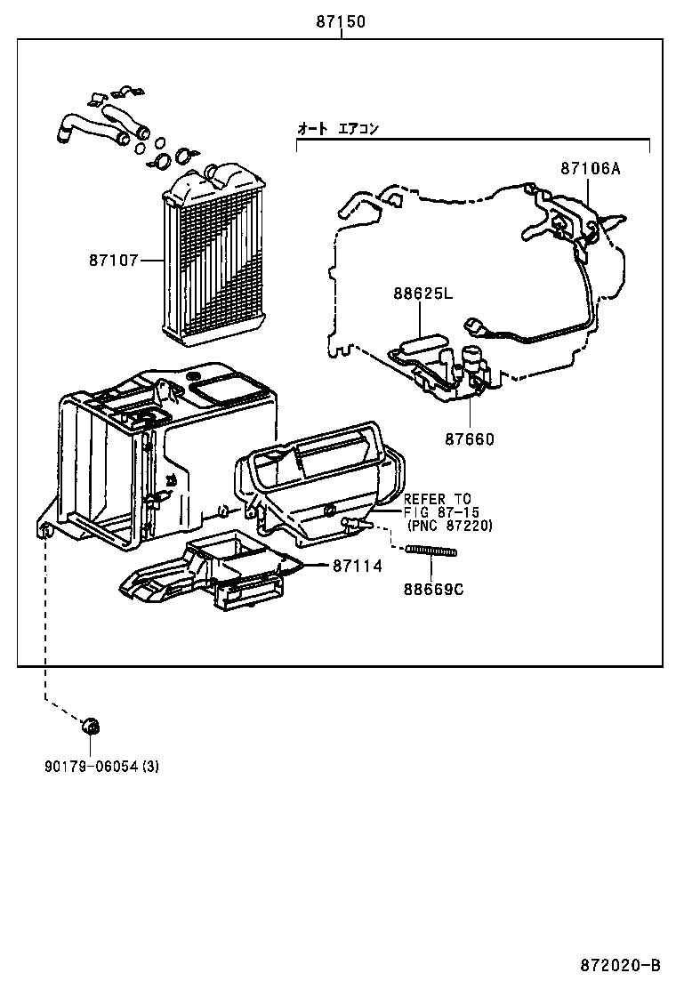 87107-42100 UNIT SUB-ASSY, HEATER RADIATOR product image