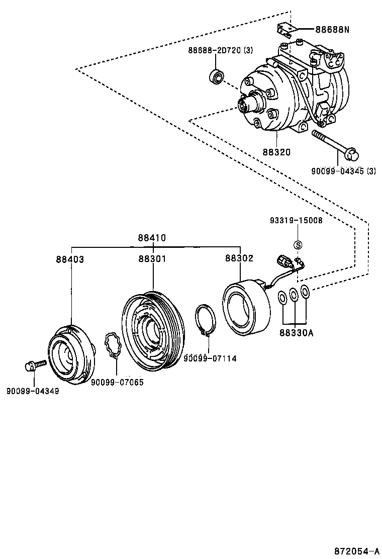 88412-32060 ROTOR SUB-ASSY, MAGNET CLUTCH product image
