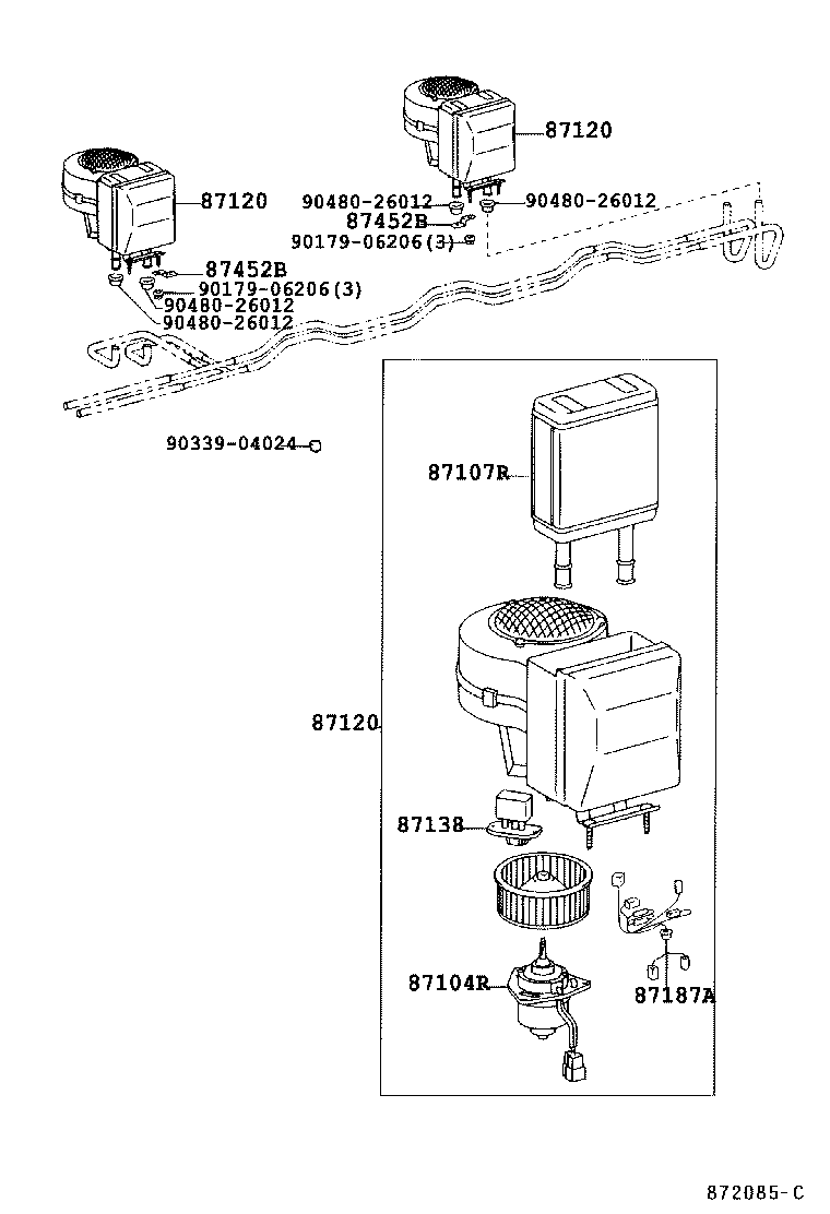 87248-36280 PIPE, FRONT HEATER RADIATOR WATER product image