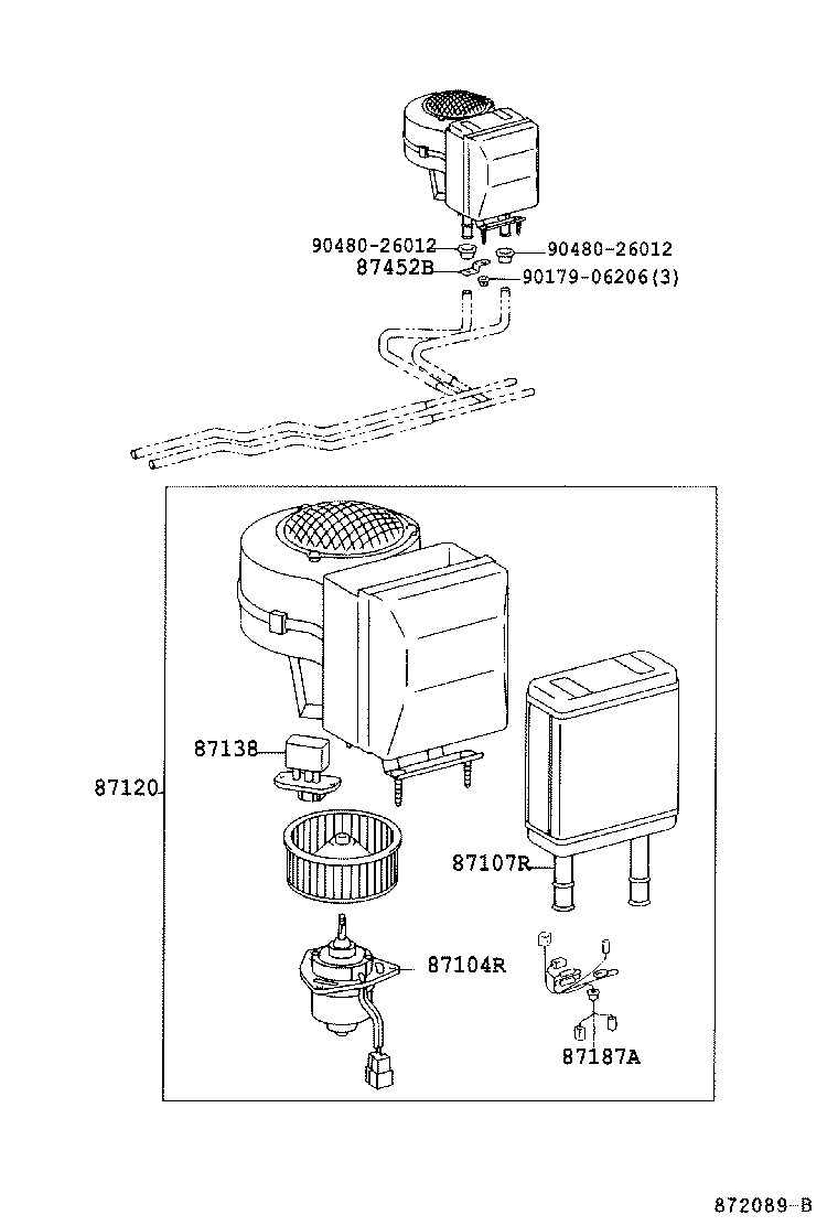 87248-36280 PIPE, FRONT HEATER RADIATOR WATER product image
