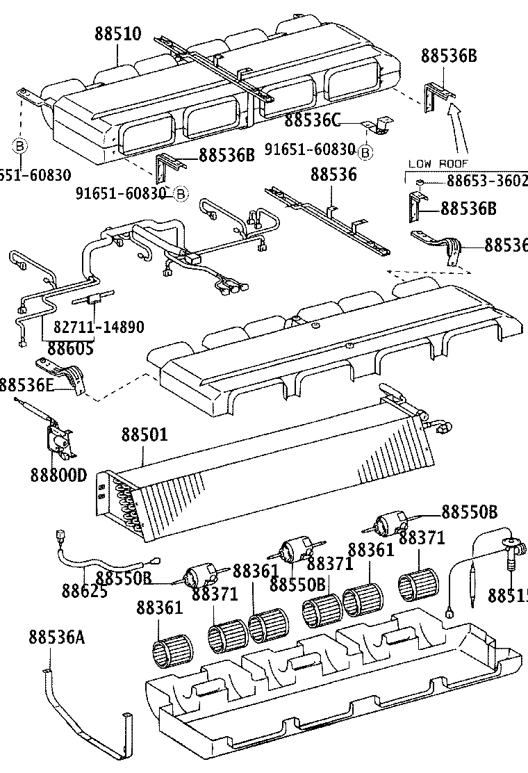 58880-36070-B0 LEG ASSY, COOLING BOX, NO.2 product image