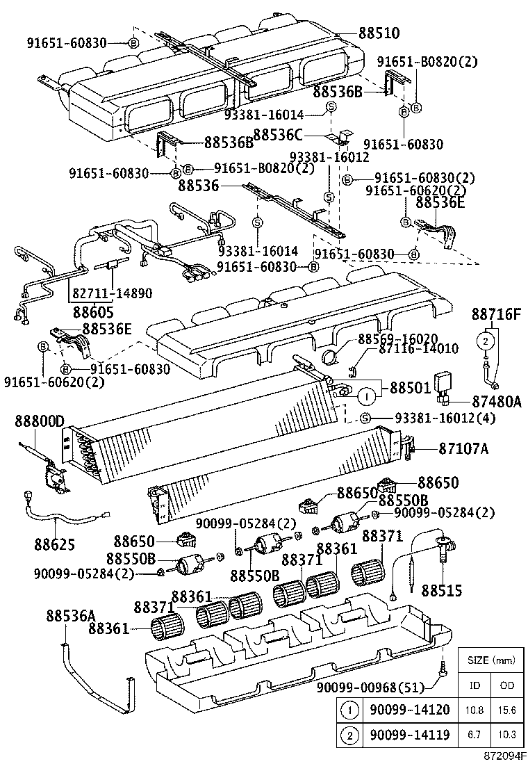 88510-36151 UNIT ASSY, COOLER product image