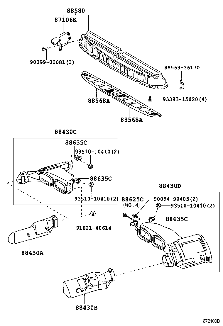 55907-36100 CABLE SUB-ASSY, WATER VALVE CONTROL product image