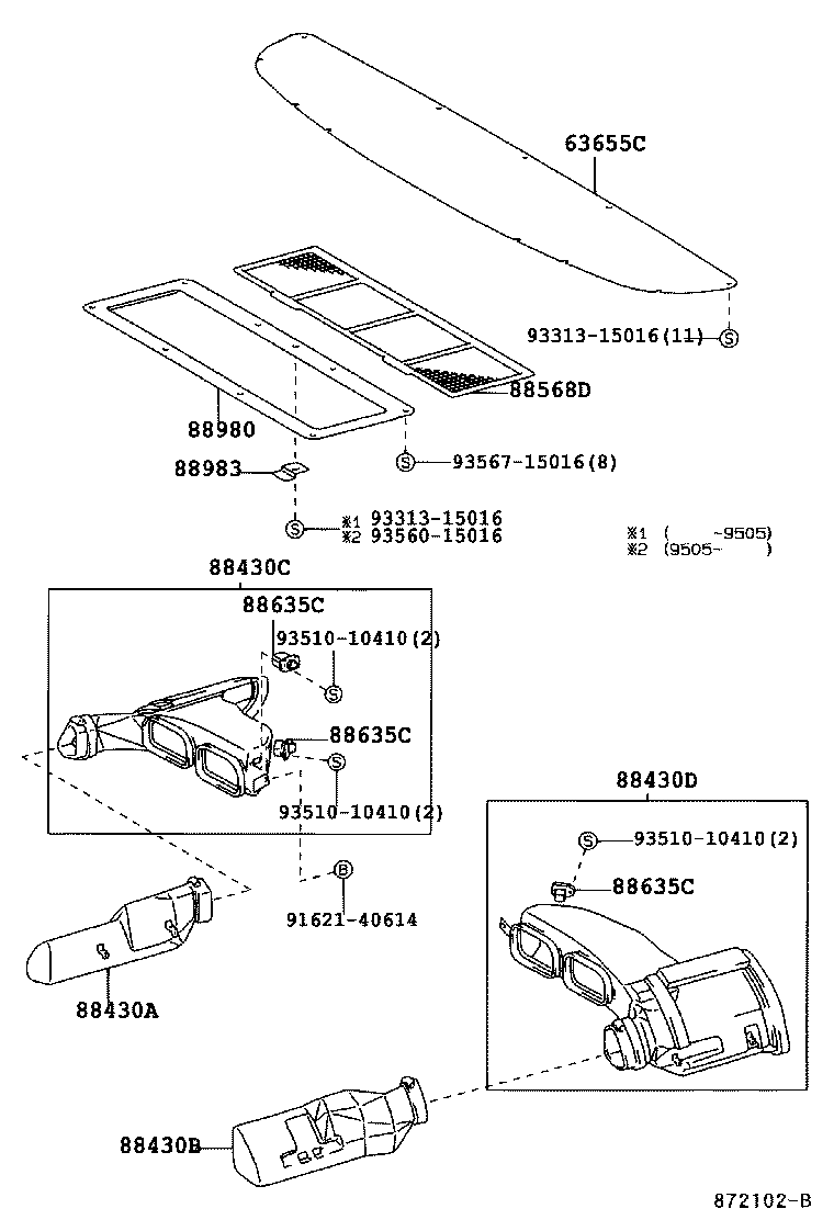 55085-36010 DUCT SUB-ASSY, HEATER TO REGISTER, NO.2 product image